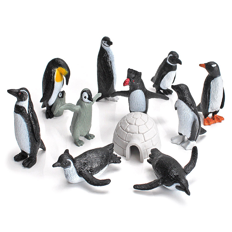 Simulación transfronteriza mini pingüino modelo traje polar animal sólido adornos babyA Adeli Penguin