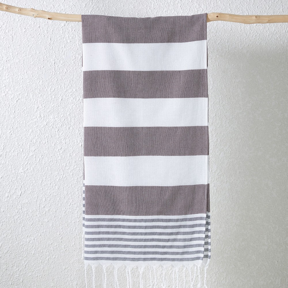 Toalla turca de algodón teñido en hilo, manta de playa de secado rápido con rayas