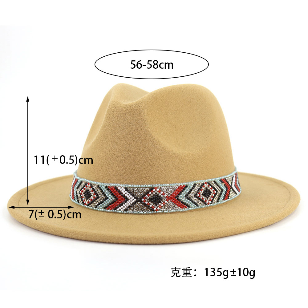 Title 1, Autumn and Winter New Blue Bead Woolen Hat Fash...