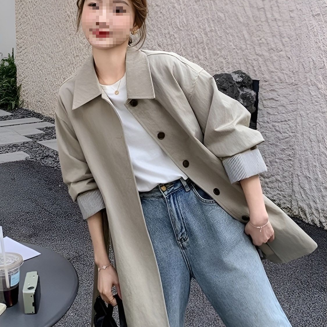 Cross-Border Fashion Jacket Windbreaker Short Coat Spring and Autumn 2025 New Petite Korean Style Loose Mid-Length