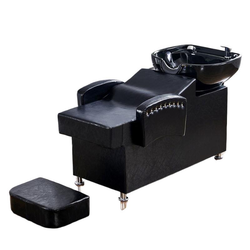 Cama de champú semi-reclinada, perforadora de estilo europeo para peluquerías