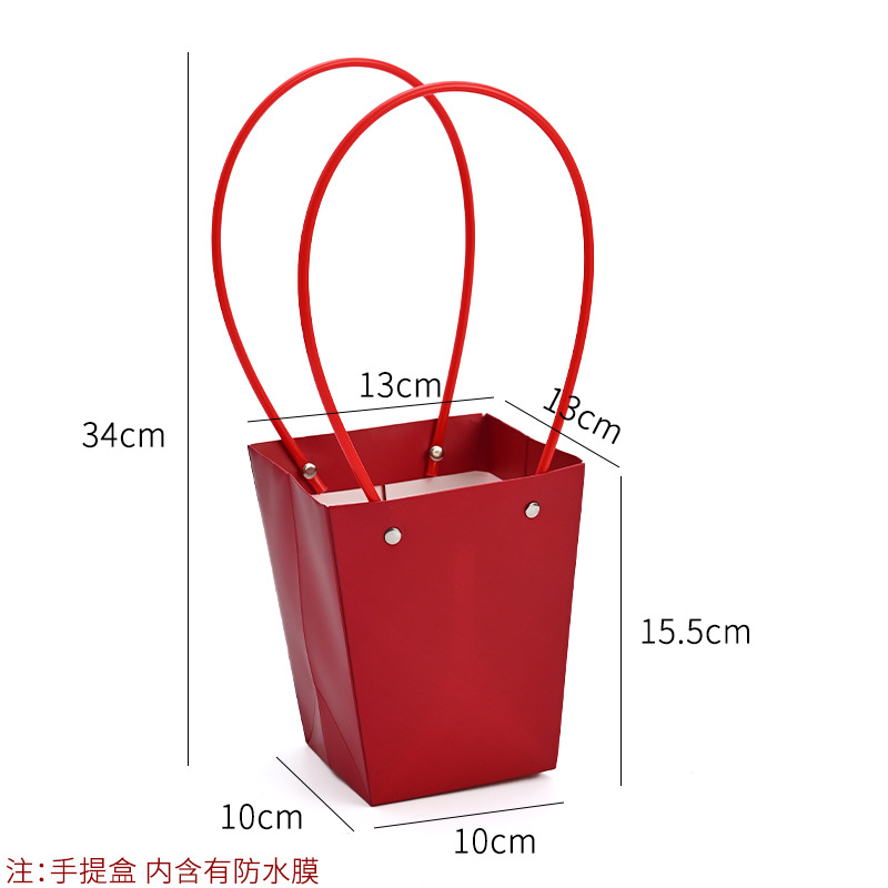 Bolso especial transfronterizo para flores, descuento al por mayor, bolsa trapezoidal de papel kraft impermeable, bolsa de embalaje de regalo, bolsa de ramo