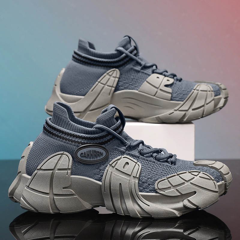 Zapatos de hombre zapatos de estudiantes primavera 2025 nuevos zapatos de malla transpirables casuales de moda deportiva para hombres con suela gruesa