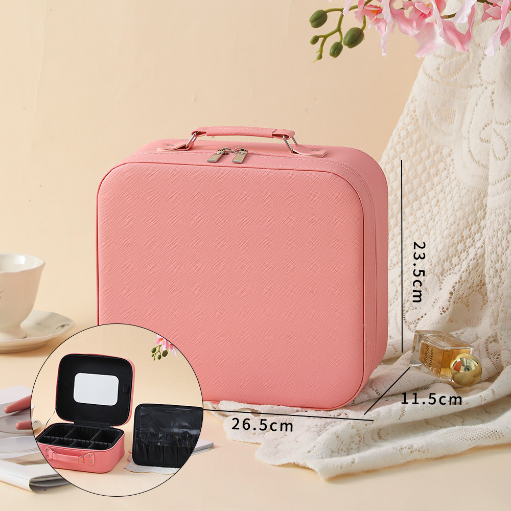 Caja de maquillaje de lámpara LED portátil de alta calidad sensación de viaje bolsa de maquillaje de almacenamiento nueva bolsa de maquillaje de gran capacidad de lujo ligero