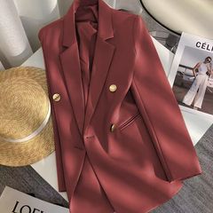 休闲百搭时尚西装春秋季简约外套新款高级西服上衣宽松西装外套
