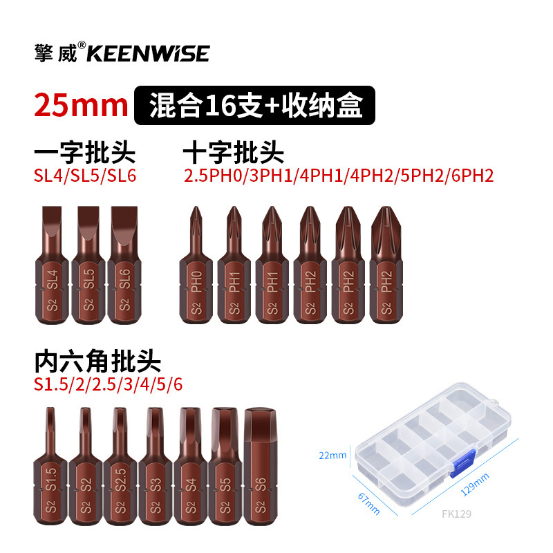 十字短批头套装超短内六角披头一字梅花带孔三角五星U型四方25mm|undefined