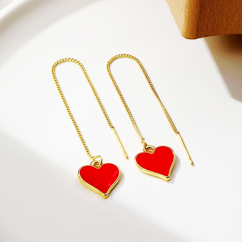 1 Pair Fashion Heart Shape Bee Butterfly Metal Plating Inlay Pearl Zircon Womenu0027S Ear line