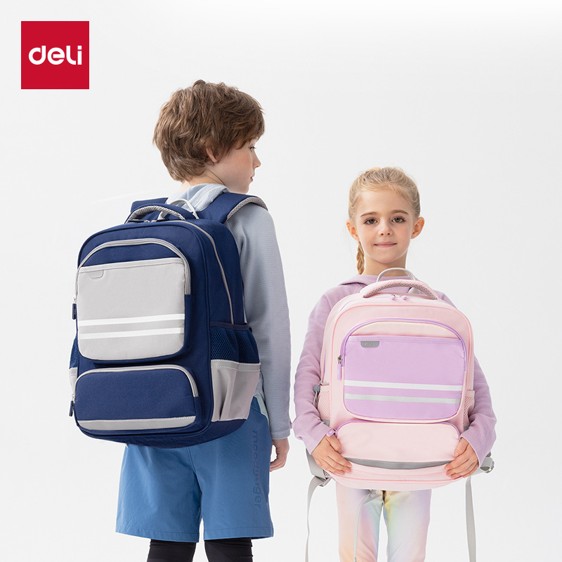 Deli / Delier mochila escolar para estudiantes de primaria 1 - 3 - 6 grados mochila ligera nueva mochila deportiva