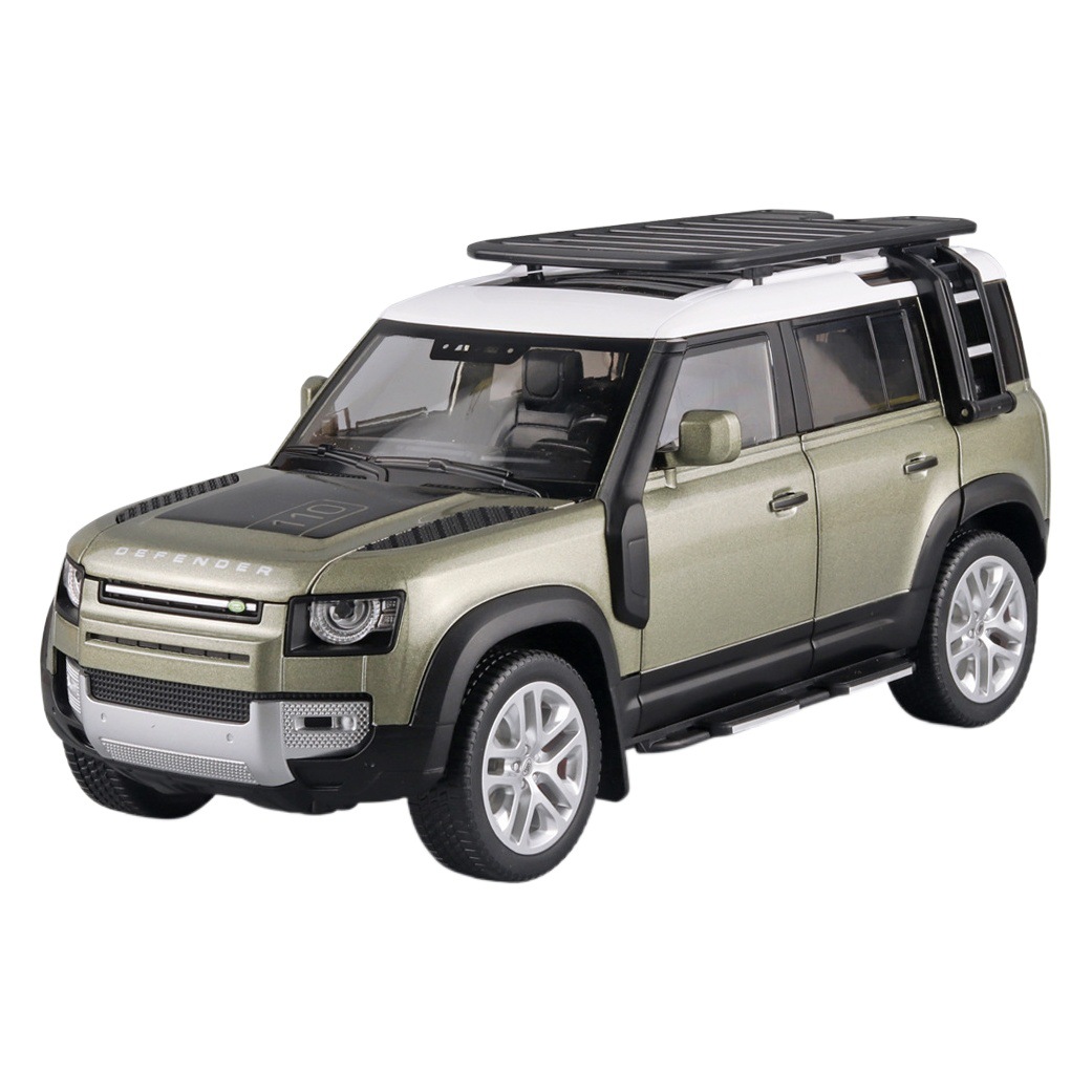 1:18 Land Rover guardia modelo de coche de aleación de dirección de la rueda delantera multi-función simulación de vehículo todoterreno modelo adornos de juguete de los niños