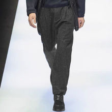 2025秋冬男士商务休闲裤保暖御寒羊毛呢子西裤小直筒帅气毛呢裤