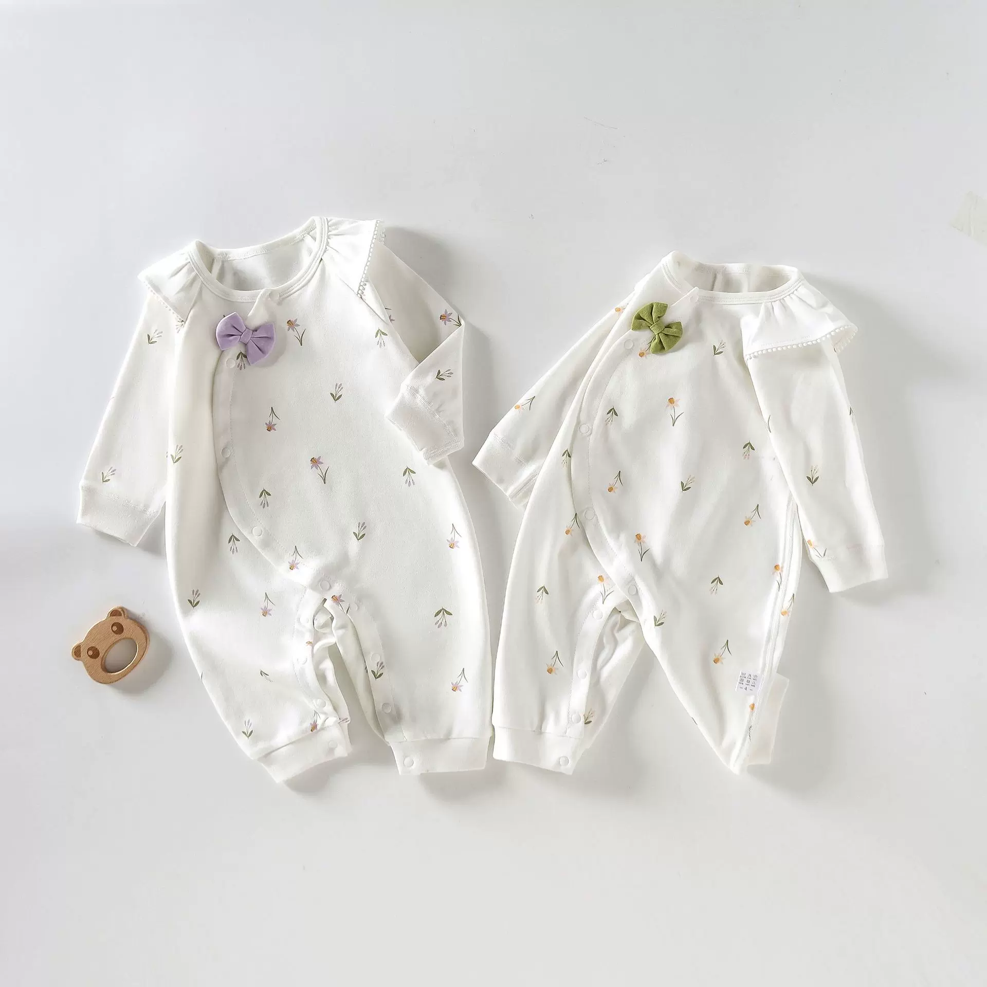 婴幼儿女宝打底衣服宝宝连体A类棉睡衣安阳童装秋冬新款哈衣