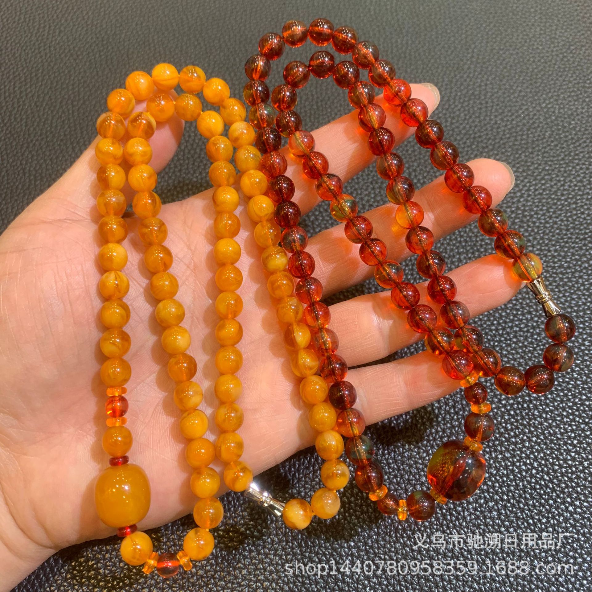 Təbii Amber Muncuq Boyunbağı və Qolbaq, 6-10 mm