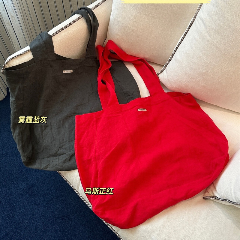 Linen Canvas Tote Bag, Casual and Relaxed Mommy Bag, Commuter Bag, Travel Bag, Large Cloth Bag with a Relaxed Feel, Single Shoulder Bag
