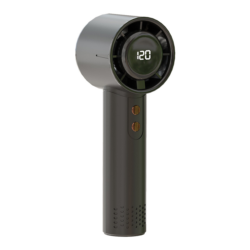 2025 explosión de pequeño ventilador de mano USB carga violenta al aire libre turbina de alta velocidad mini