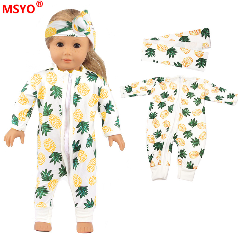 18 pulgadas American Girl muñeca pijamas 43cm xiafu muñeca ropa traje muñeca lindo camisón Pijamas