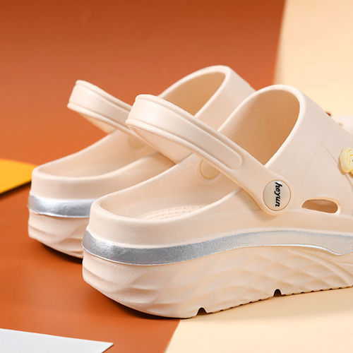 Pancake cave shoes thick-soled sandals wholesale  summer Korean style slippers for outer wear non-slip beach toe semi-trailer