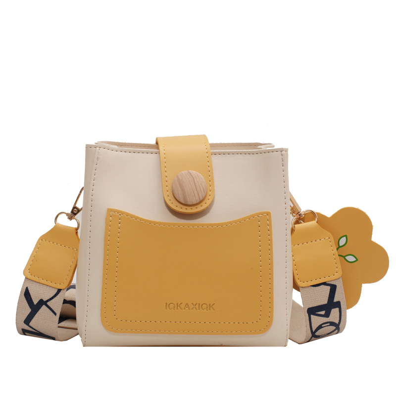 Bolsa de comercio exterior para mujeres 2025 nueva versión coreana universal nicho bolso de cubo de alta calidad sensación extranjera bolso de hombro único