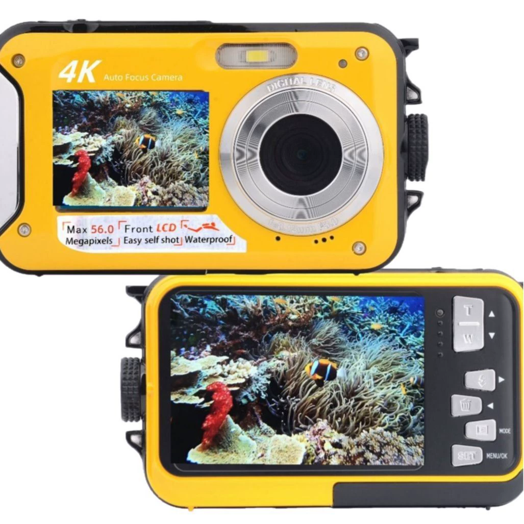 Automatic videocamera, waterproof digital camera, screen, English version