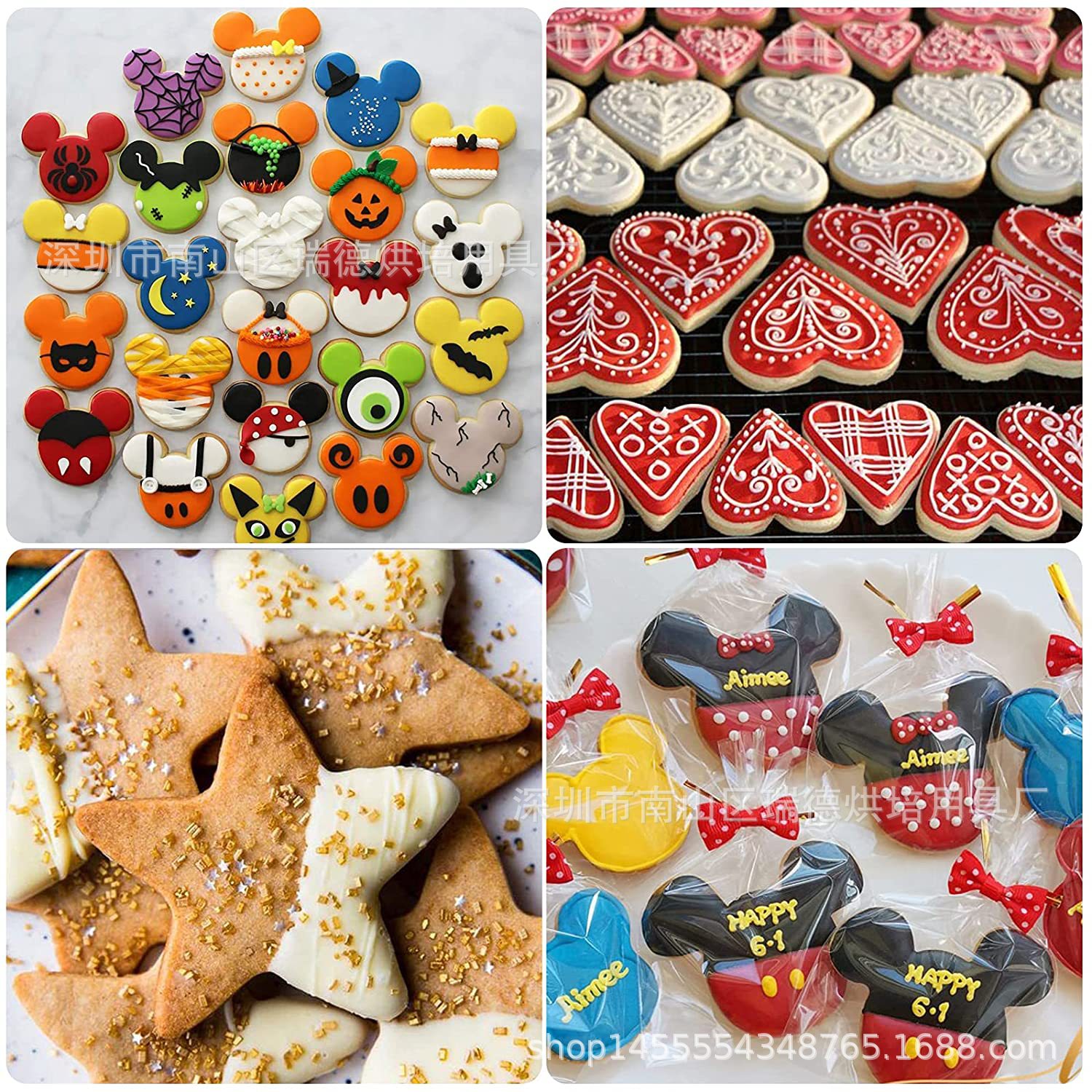 30-Piece Set of Iron Box Cookie Molds DIY Baking Mini Cookie Chocolate Cake Stainless Steel Cutters