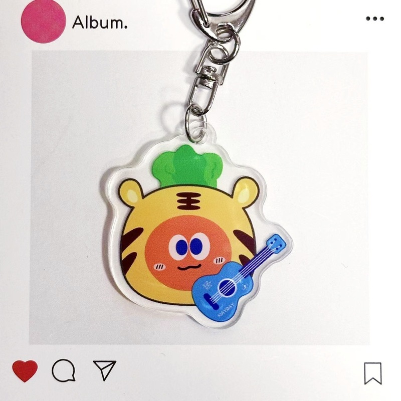 Mayday ニンジンキーホルダーキーホルダー漫画ガールハートアクリルスクールバッグペンダント装飾親友ギフト|undefined