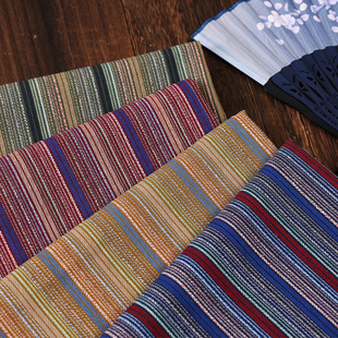 Cotton Yarn-dyed Fabric Striped Retro Shirt Jacket Skirt Craft Jewelry Shoes Hat Fabric