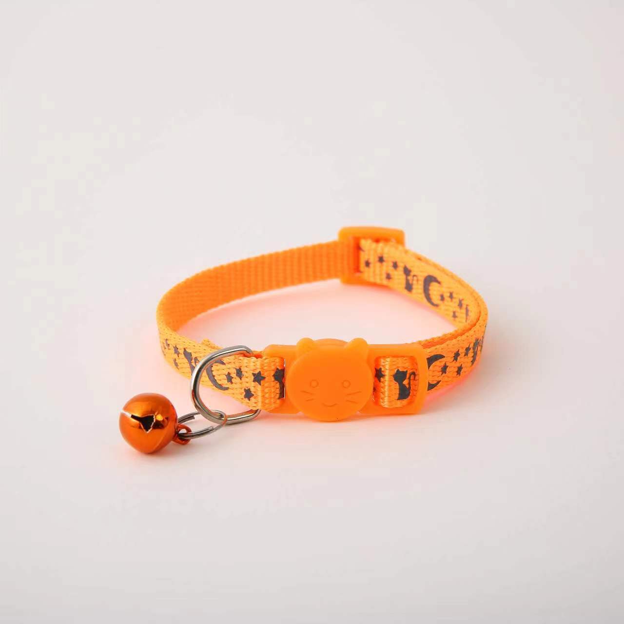 Nuevo collar de luna de estrella reflectante, collar de gato, collar de perro pequeño y medio, collar de nylon de estrella reflectante, collar de luna, explosión