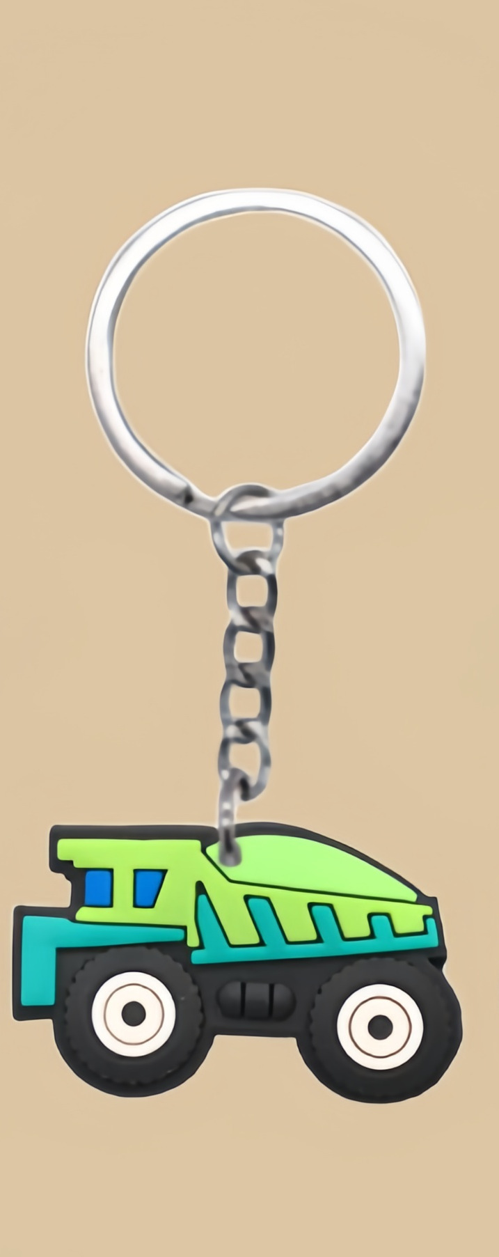 llavero de PVC camión de cemento excavadora camión de ingeniería mochila colgante DIY llavero al por mayor