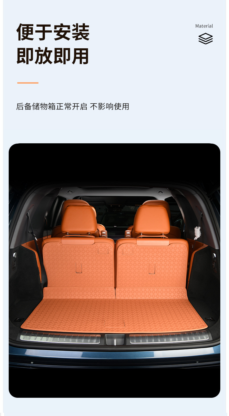 Suitable for 25 Models of Wenjie M8 Trunk Mats, Fully Enclosed M8 Special Trunk Mats, Five-Seater and Six-Seater Interior Decoration Supplies