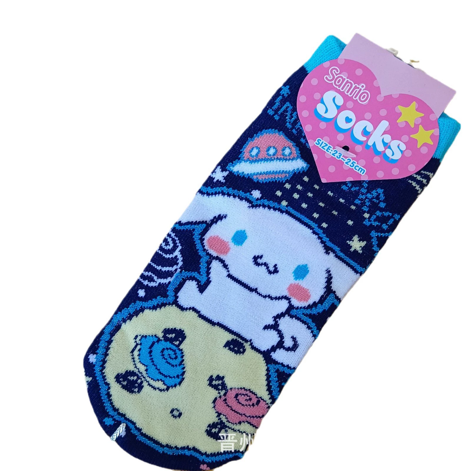 Японские носки-лодочки с рисунком Sanrio, серия Cinnamoroll с большими ушами, короткие силиконовые носки с изображением коричного щенка