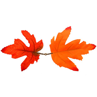 Home Decoration Maple Leaf Artificial Simulation Decorative Leaves Maple Leaf Halloween Decoration Rattan Factory Direct Plant