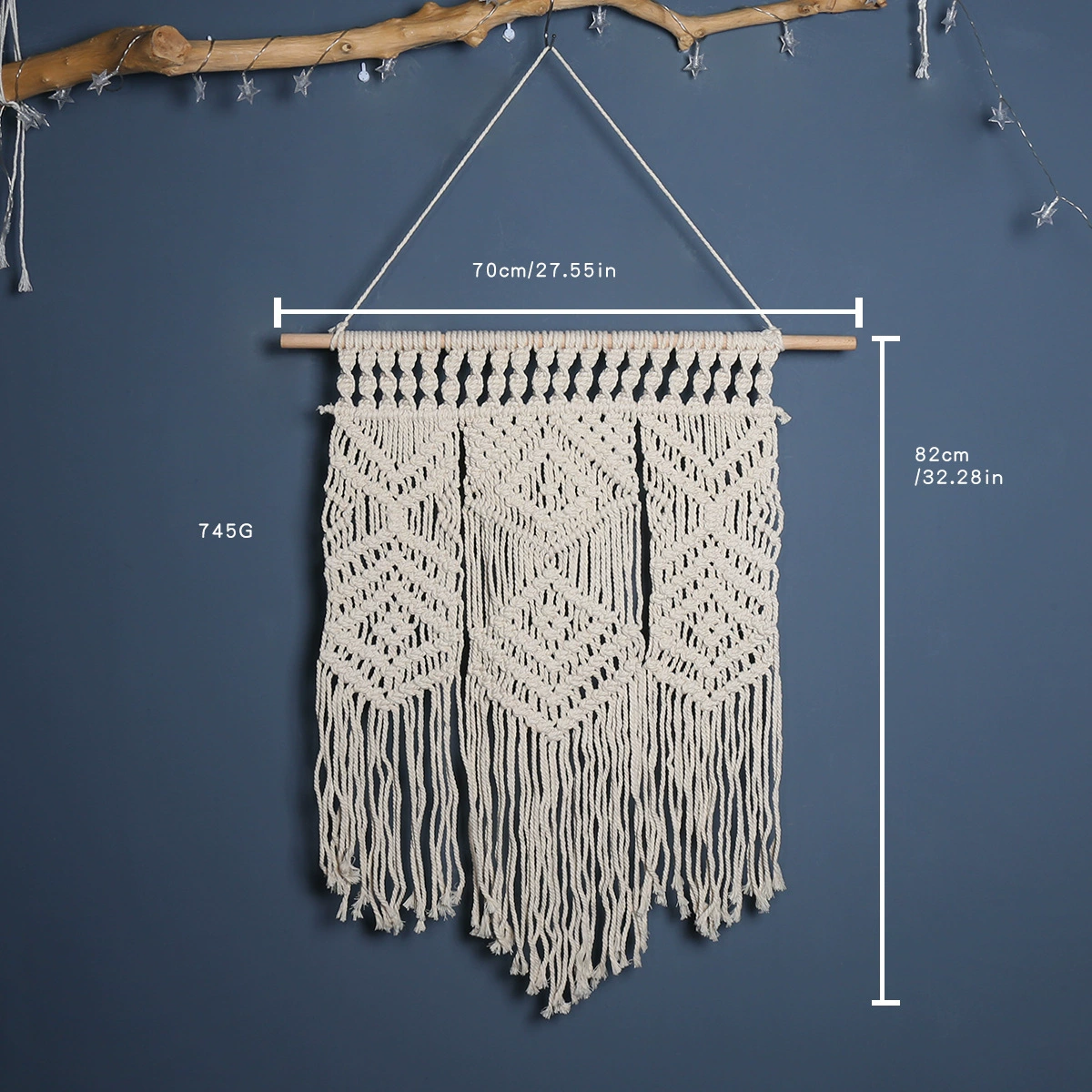 Плетёная настенная гобелен, DIY, бохо стиль