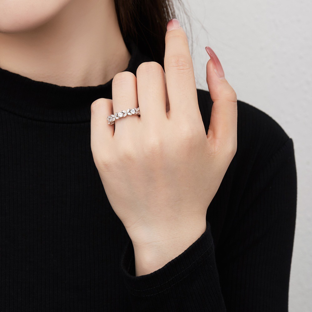 6g Weight Zircon Inlay Material Rings Classification 5, 9, Adjustable Ring Size 1 Piece Quantity Holiday, Daily Occasion 925 Sterling Silver Material Geometric Pattern Women's Gender Plating, Inlay Design Basic, Modern Style, Classic Style Style 925 Sterling Silver Zircon Geometric Rings 54