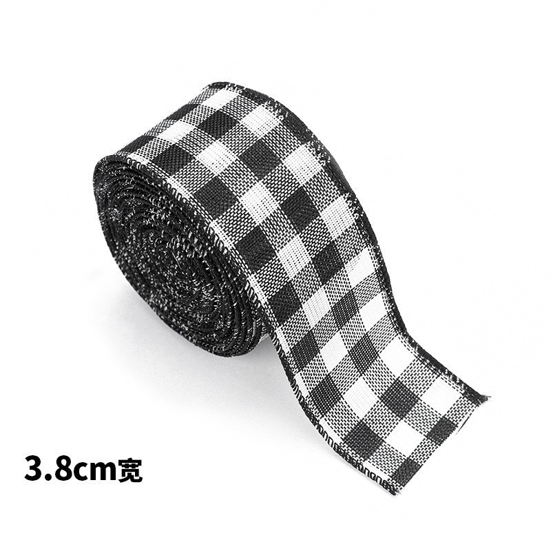 3,8 cm a cuadros blanco y negro