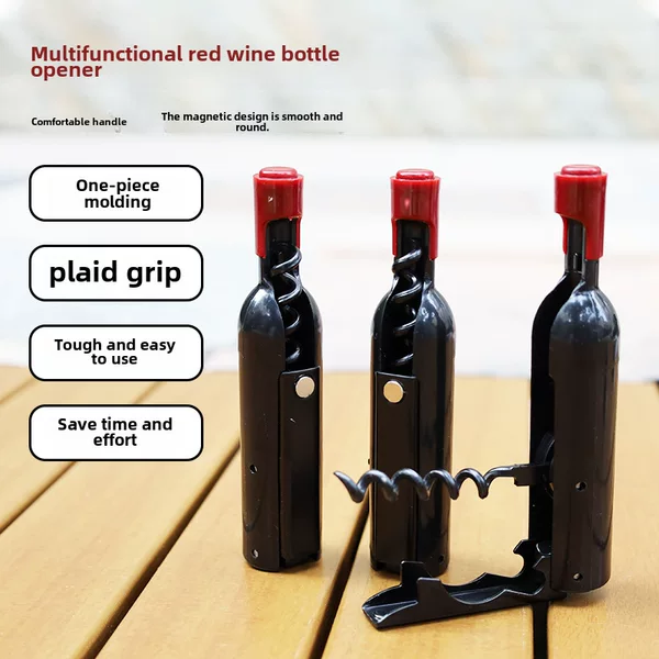 Creative red wine bottle type red wine beer bottle opener multi-purpose refrigerator sticker portable bottle opener bottle opener