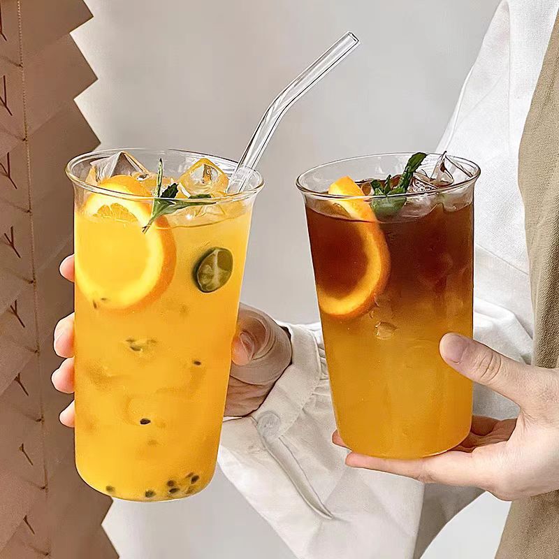 Ins High Color Value Homemade Coffee Shop Same Style Cup Borosilicate Glass Coffee Cup Cold Drink Cup Simple Water Cup