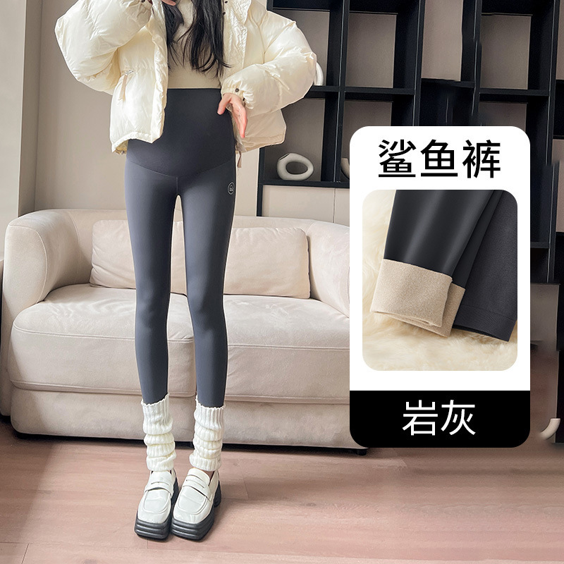 Pregnant Women's Leggings, Spring & Fall Outer Wear Yoga Pants, Non-Stretching Shark Pants, Maternity Winter Clothing, Thin Velvet Pregnant Women's Leggings, Spring & Fall Outer Wear Yoga Pants, Non-Stretching Shark Pants, Maternity Winter Clothing, Thin Velvet