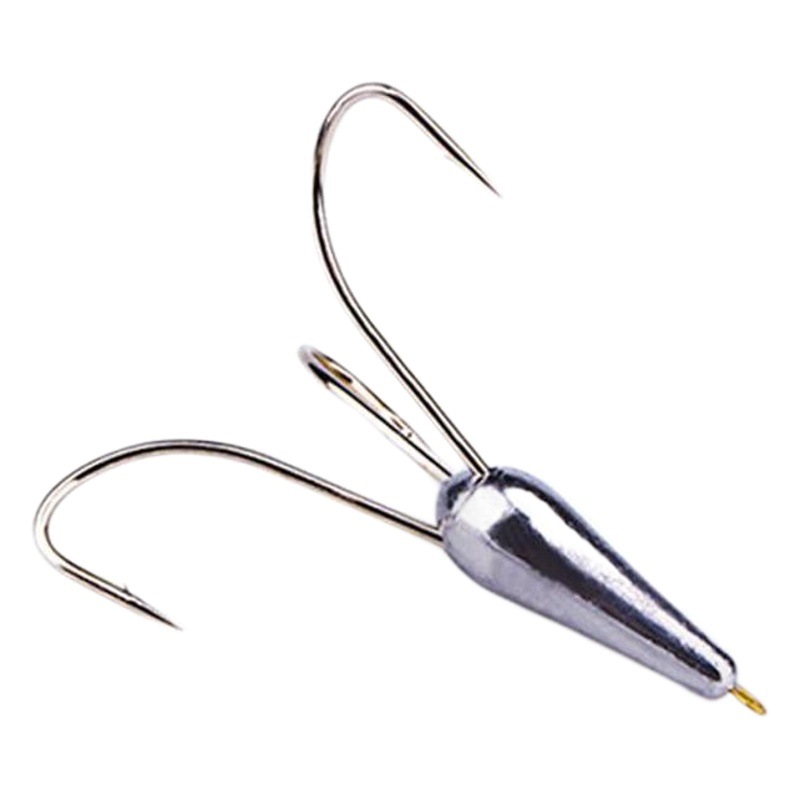 Three-Hook Fish Hook, Four-Claw Hook, Water Drop Hook with Sinker, Four-Lead Hook with Barbs