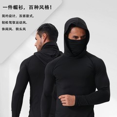 国境を越えた欧米サイズの現物アウトドアスポーツ高弾速乾騎乗訓練ガードル高襟帽子長袖ガード