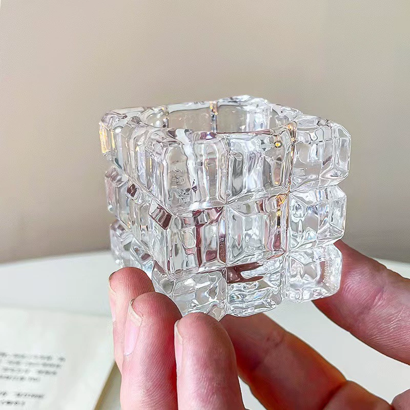 Ins Прозрачный хрустальный стеклянный подсвечник европейский стиль ретро свечи украшения романтический ужин при свечах