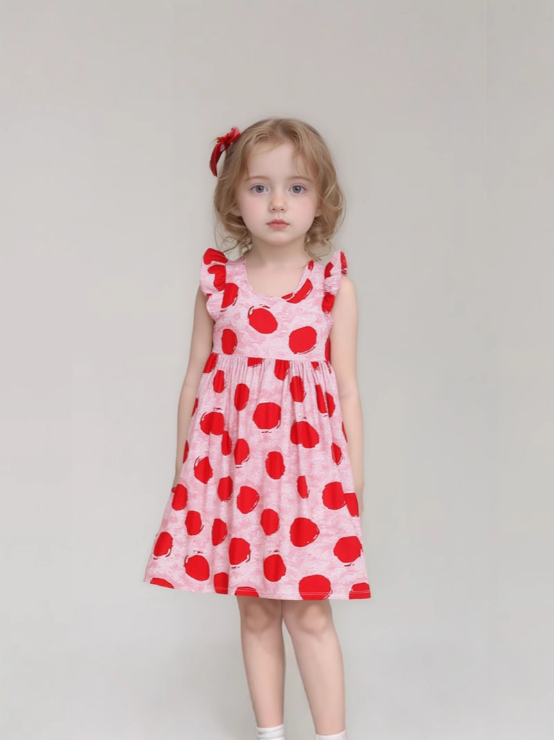 新しい女の子のワンピースの夏の花の子供の王女のスカートのビーチのスカートの夏の綿の絹のガーターのベストのスカートの2025