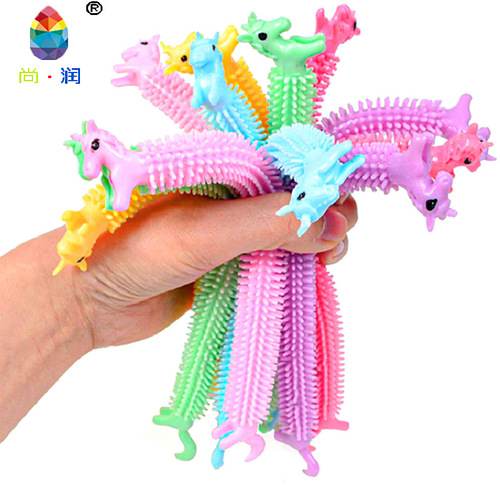 Cross-border Unicorn Lala Le Amazon Decompression Toy Vent Noodles TPR Soft Rubber Bracelet Factory Wholesale