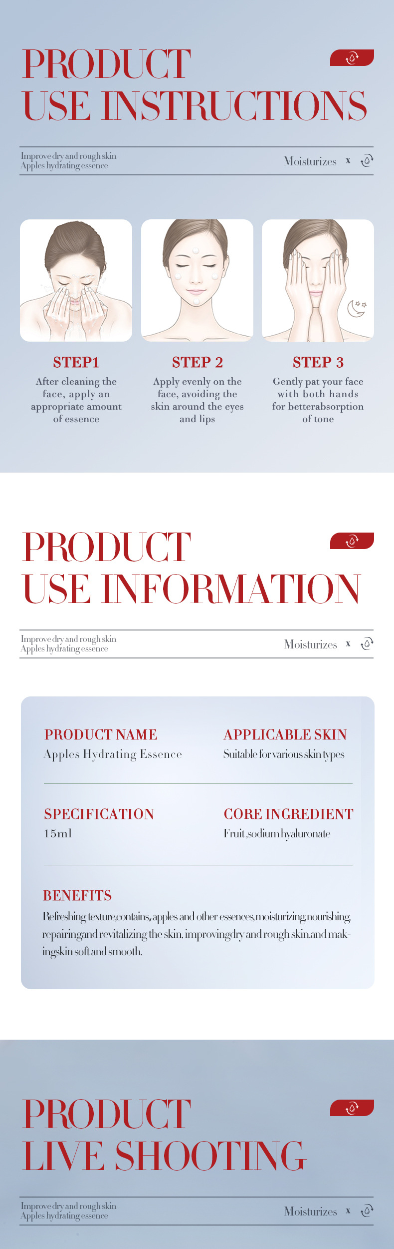 SADOER All English Fruit Flavor essence Liquid Moisturizes and refines pores to improve acne marks_voghion.com