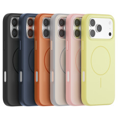 高级感撞色Magsafe磁吸适用iPhone17苹果17ProMax手机壳17Air简约
