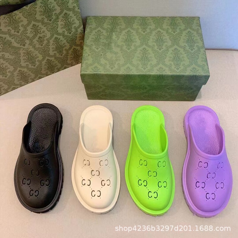 Home Baotou Slippers Women's 2022 New Flat Bottom Hollow Crocs Internet Celebrity Couple Lazy Shoes One-Step Half Slippers Home Baotou Slippers Women's 2022 New Flat Bottom Hollow Crocs Internet Celebrity Couple Lazy Shoes One-Step Half Slippers