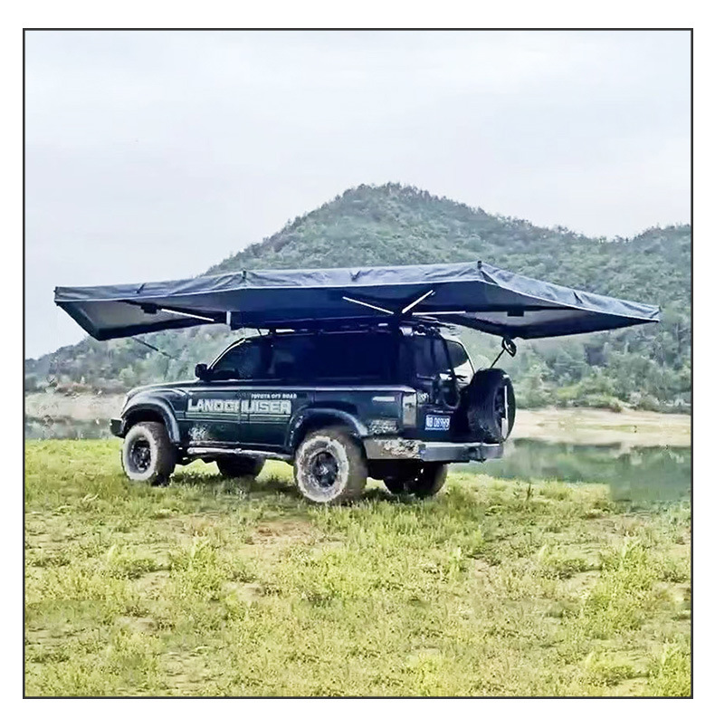 270-Degree Car Side Fan-Shaped Canopy Car Side Tent Canopy Outdoor Camping Equipment Sunshade Rain Shelter Sunshade Awning