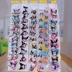 Kuromi hairpin headdress black sweet hairpin kuromi children's hair accessories cute girls hair band rubber band BB clip hair rope