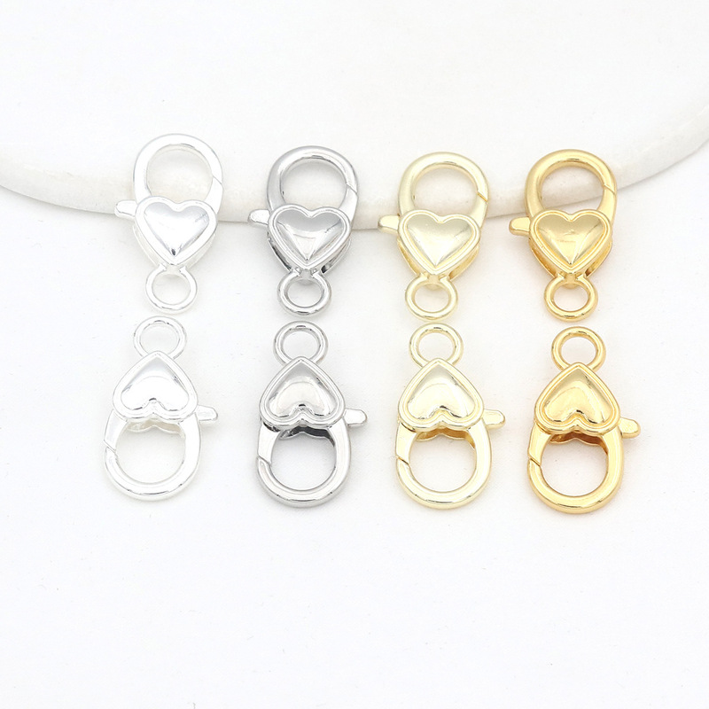 Color-Preserving 18K Real Gold Peach Heart-Shaped Lobster Clasp 26mm DIY Keychain Accessories Hardware Heart-Shaped Lobster Clasp B99A Color-Preserving 18K Real Gold Peach Heart-Shaped Lobster Clasp 26mm DIY Keychain Accessories Hardware Heart-Shaped Lobster Clasp B99A