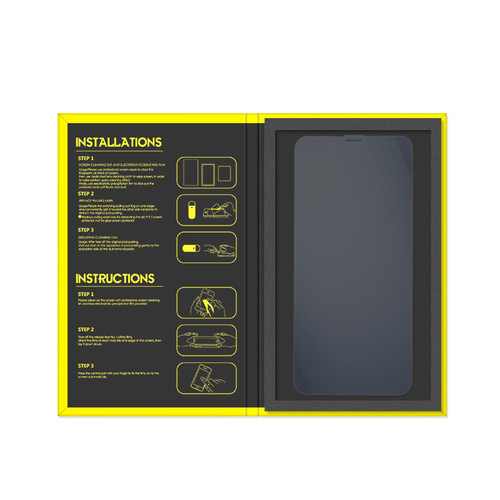 源头工厂钢化膜包装盒 配贴纸五色EVA手机钢化膜包装书本盒