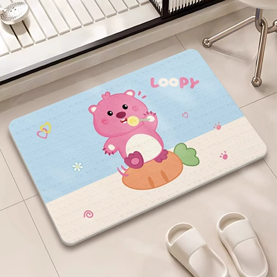 Carpet Bathroom Non-Slip Foot Mat | Avtomobil döşəmə paspasları - carrot-ruby-square-white-background-396009cm