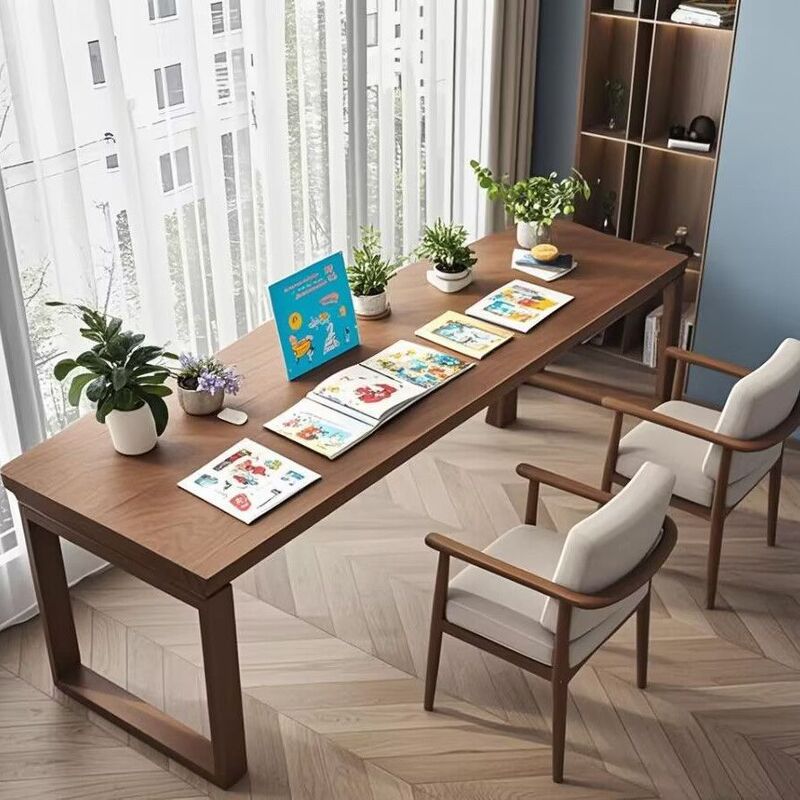 All-Solid Wood Computer Desk, Double Gaming Desk, Desktop Home Desk, Long Study Desk, Bedroom Office Desk, Workbench All-Solid Wood Computer Desk, Double Gaming Desk, Desktop Home Desk, Long Study Desk, Bedroom Office Desk, Workbench